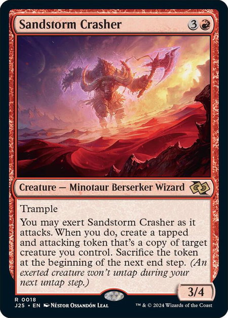 Sandstorm Crasher trading card from Foundations Jumpstart Sandstorm Crasher - Foundations Jumpstart Magic: The Gathering trading card
