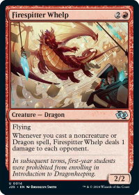 Firespitter Whelp - Foundations Jumpstart (J25) #14 - Uncommon Magic: The Gathering Trading Card