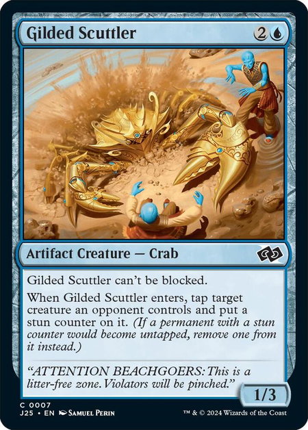 Gilded Scuttler trading card from Foundations Jumpstart Gilded Scuttler - Foundations Jumpstart Magic: The Gathering trading card