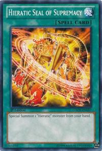 Hieratic Seal of Supremacy - Galactic Overlord YuGiOh trading card