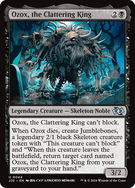 Ozox, the Clattering King (Anime) trading card from Foundations Jumpstart Ozox, the Clattering King (Anime) - Foundations Jumpstart Magic: The Gathering trading card