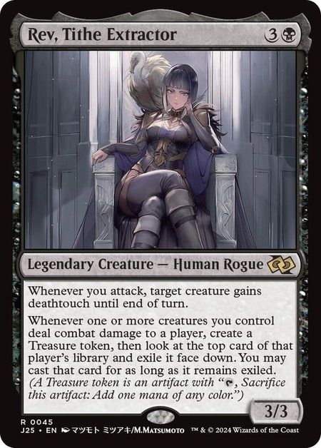 Rev, Tithe Extractor (Anime) - Foundations Jumpstart Magic: The Gathering trading card