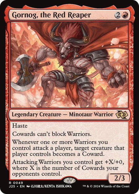 Gornog, the Red Reaper (Anime) - Foundations Jumpstart Magic: The Gathering trading card