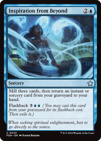 Inspiration from Beyond - Foundations (FDN) #43 - Uncommon Magic: The Gathering Trading Card