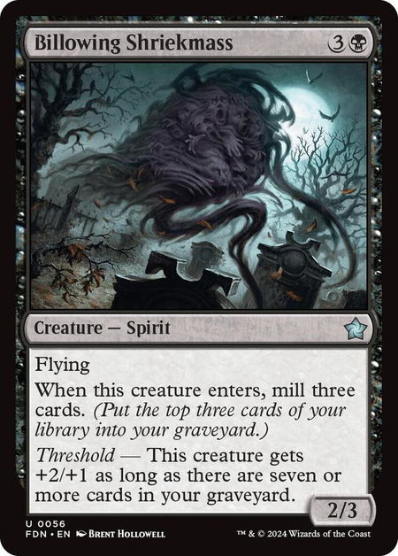 Billowing Shriekmass - Foundations Magic: The Gathering trading card