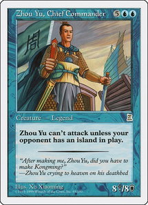 Zhou Yu, Chief Commander - Portal Three Kingdoms (PTK) #65 - Rare Magic: The Gathering Trading Card