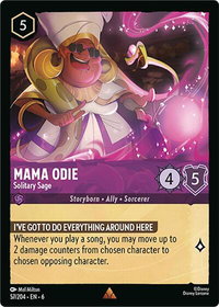 Mama Odie - Solitary Sage - Azurite Sea (6) #57/204 - Rare Disney Lorcana Trading Card