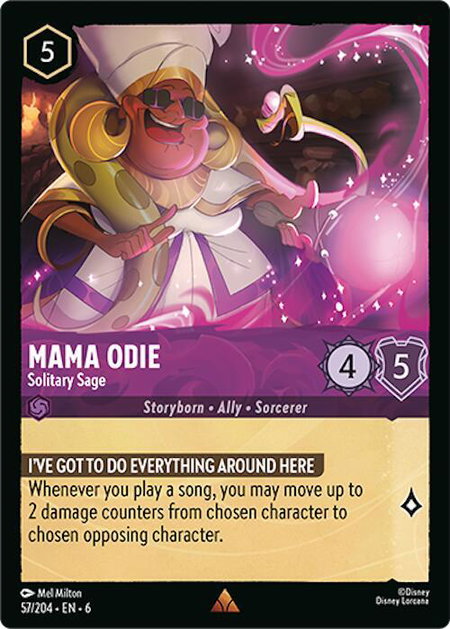 Mama Odie - Solitary Sage - Azurite Sea Disney Lorcana trading card