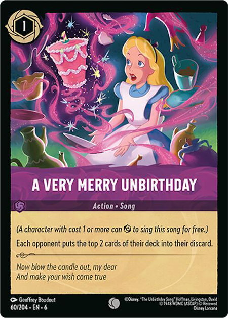 A Very Merry Unbirthday - Azurite Sea Disney Lorcana trading card