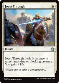 Joust Through - Foundations (FDN) #19 - Uncommon Magic: The Gathering Trading Card