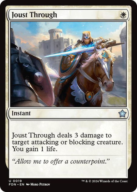 Joust Through - Foundations Magic: The Gathering trading card