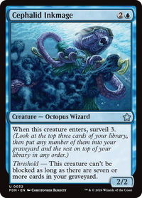 Cephalid Inkmage - Foundations (FDN) #32 - Uncommon Magic: The Gathering Trading Card