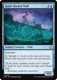Rune-Sealed Wall - Foundations (FDN) #49 - Uncommon Magic: The Gathering Trading Card