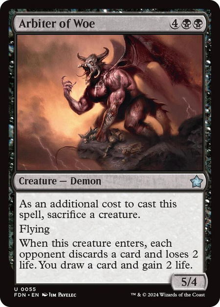 Arbiter of Woe - Foundations Magic: The Gathering trading card