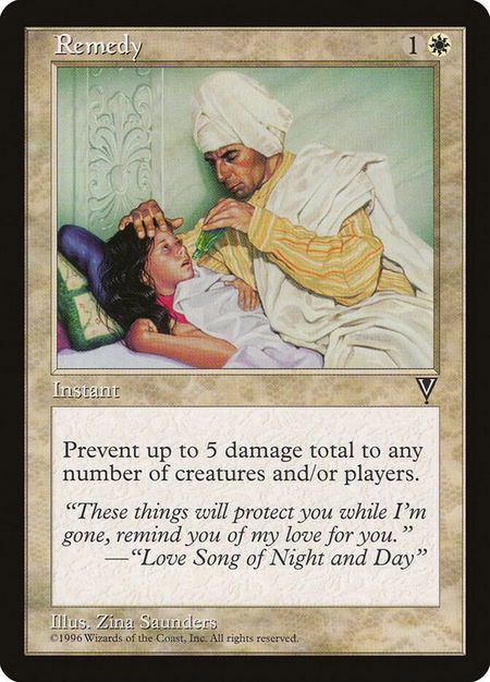 Remedy - Visions Magic: The Gathering trading card