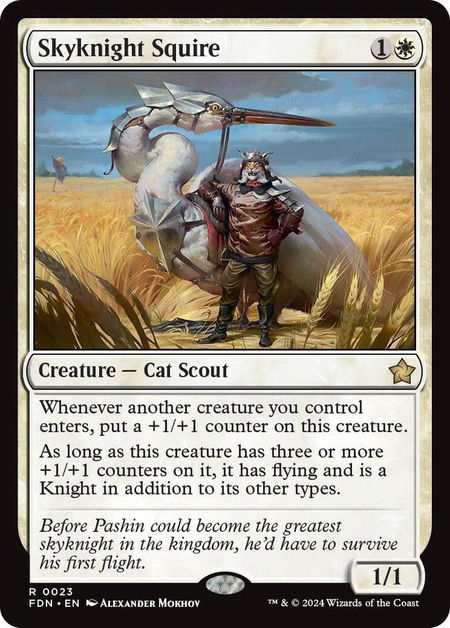 Skyknight Squire - Foundations Magic: The Gathering trading card
