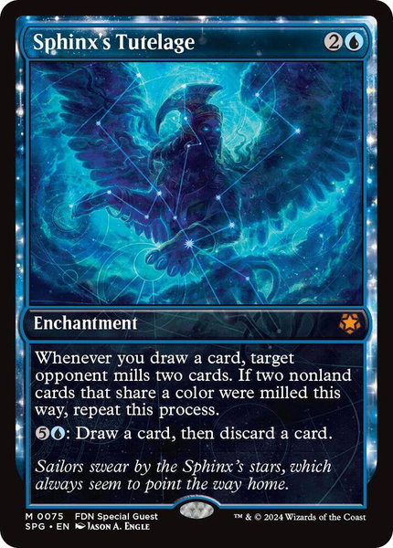 Sphinx's Tutelage (Showcase) trading card from Special Guests Sphinx's Tutelage (Showcase) - Special Guests Magic: The Gathering trading card