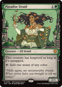 Paradise Druid (Showcase) - Special Guests (SPG) #80 - Mythic Magic: The Gathering Trading Card
