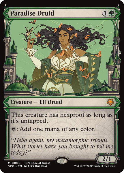 Paradise Druid (Showcase) trading card from Special Guests Paradise Druid (Showcase) - Special Guests Magic: The Gathering trading card