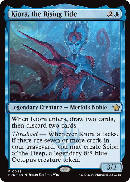 Kiora, the Rising Tide - Foundations Magic: The Gathering trading card