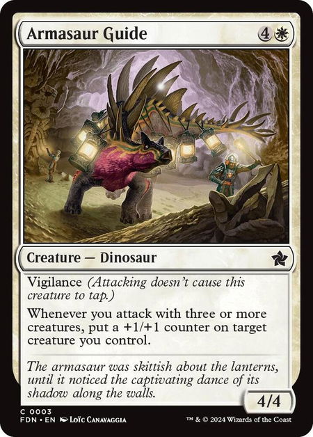 Armasaur Guide - Foundations Magic: The Gathering trading card