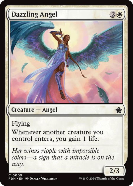 Dazzling Angel - Foundations Magic: The Gathering trading card