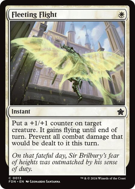 Fleeting Flight - Foundations Magic: The Gathering trading card