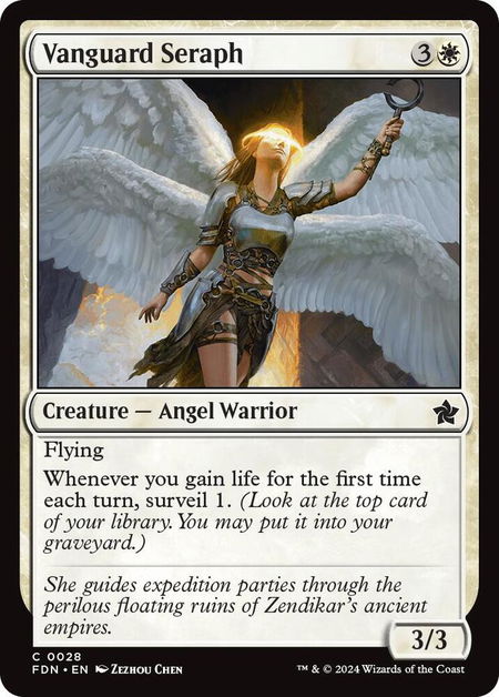 Vanguard Seraph - Foundations Magic: The Gathering trading card
