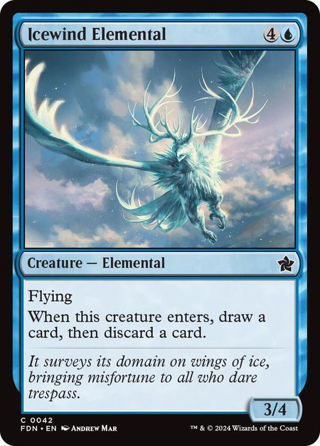 Icewind Elemental - Foundations Magic: The Gathering trading card