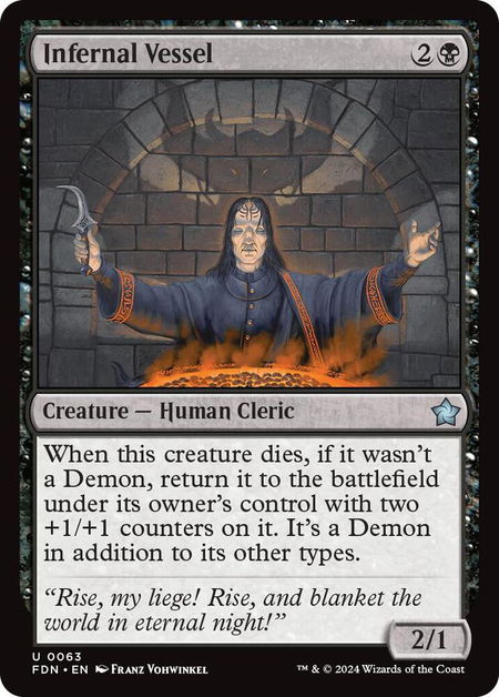 Infernal Vessel - Foundations Magic: The Gathering trading card