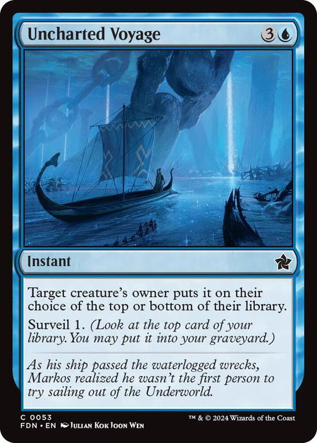 Uncharted Voyage - Foundations Magic: The Gathering trading card
