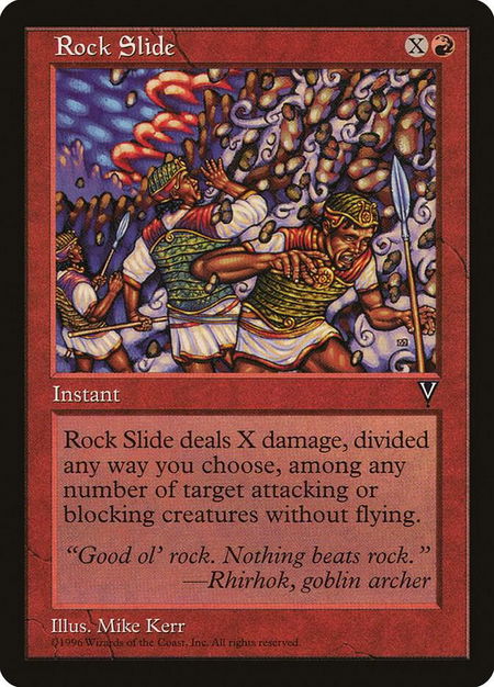 Rock Slide - Visions Magic: The Gathering trading card