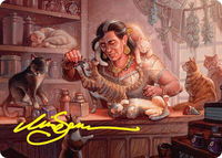 Cat Collector Art Card (1/54) (Gold-Stamped Signature) - Art Series: Foundations (ASFDN) #1 - Special Magic: The Gathering Trading Card