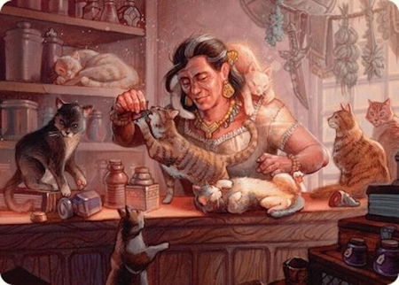 Cat Collector Art Card (1/54) - Art Series: Foundations Magic: The Gathering trading card