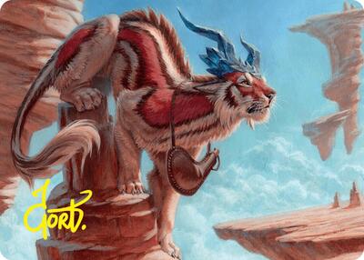 Felidar Savior Art Card (3/54) (Gold-Stamped Signature) - Art Series: Foundations (ASFDN) #3 - Special Magic: The Gathering Trading Card