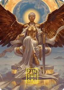 Herald of Eternal Dawn Art Card (27/54) (Gold-Stamped Signature) - Art Series: Foundations (ASFDN) #27 - Special Magic: The Gathering Trading Card