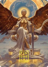 Herald of Eternal Dawn Art Card (27/54) (Gold-Stamped Signature) - Art Series: Foundations (ASFDN) #27 - Special Magic: The Gathering Trading Card