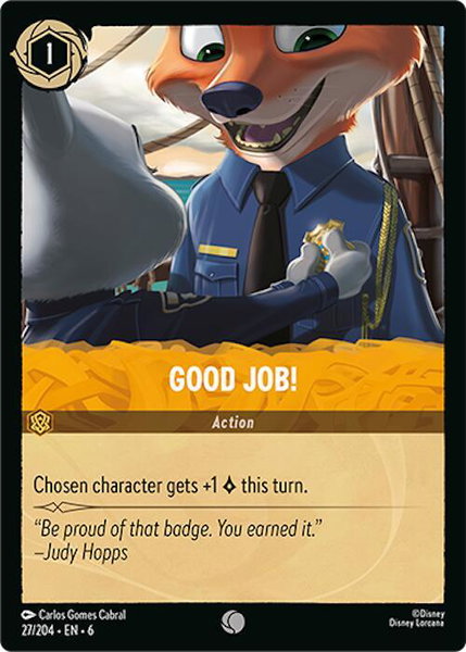 Good Job! - Azurite Sea Disney Lorcana trading card