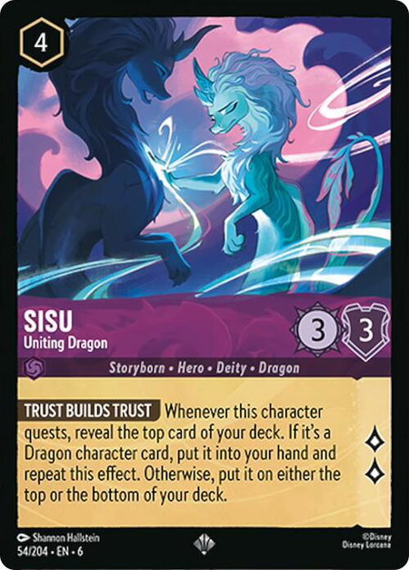 Sisu - Uniting Dragon trading card from Azurite Sea Sisu - Uniting Dragon - Azurite Sea Disney Lorcana trading card