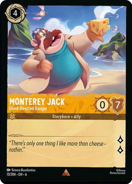 Monterey Jack - Good-Hearted Ranger - Azurite Sea Disney Lorcana trading card