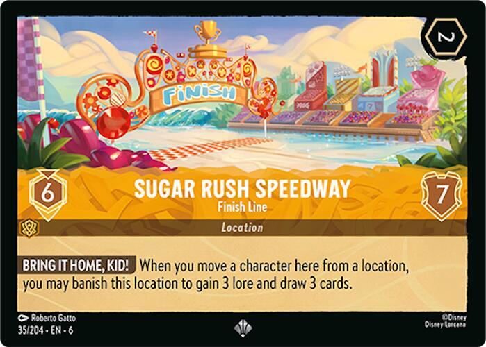 Sugar Rush Speedway - Finish Line - Azurite Sea Disney Lorcana trading card