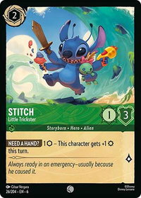 Stitch - Little Trickster - Azurite Sea (6) #26/204 - Common Disney Lorcana Trading Card