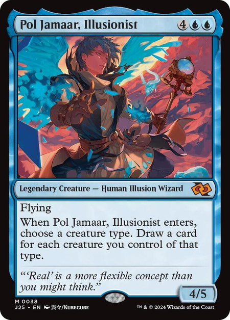Pol Jamaar, Illusionist (Anime) - Foundations Jumpstart Magic: The Gathering trading card