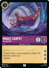Magic Carpet - Amazing Flier - Azurite Sea (6) #51/204 - Uncommon Disney Lorcana Trading Card