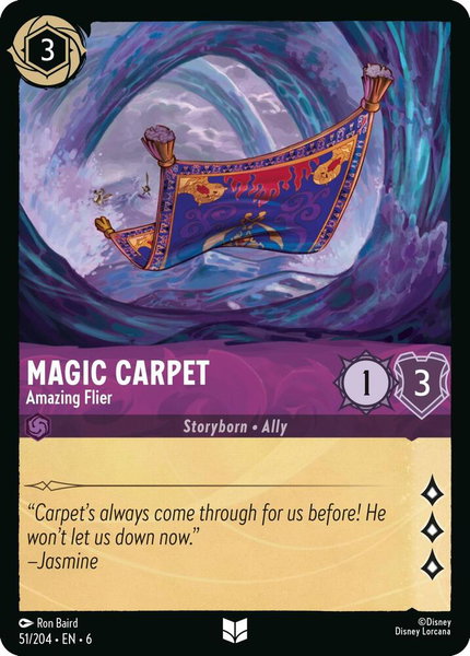 Magic Carpet - Amazing Flier - Azurite Sea Disney Lorcana trading card