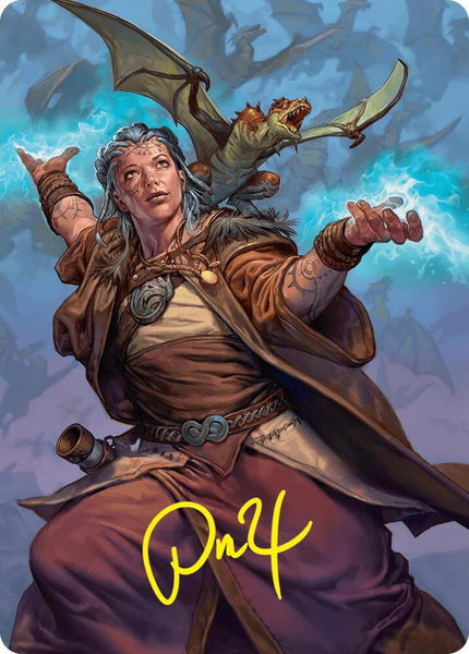 Drake Hatcher 2 Art Card (29/54) (Gold-Stamped Signature) - Art Series: Foundations Magic: The Gathering trading card