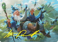 Mischievous Mystic Art Card (7/54) (Gold-Stamped Signature) - Art Series: Foundations (ASFDN) #7 - Special Magic: The Gathering Trading Card