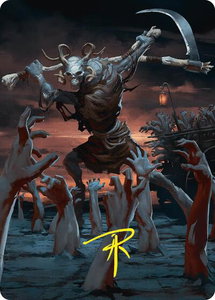 Abyssal Harvester Art Card (34/54) (Gold-Stamped Signature) - Art Series: Foundations (ASFDN) #34 - Special Magic: The Gathering Trading Card