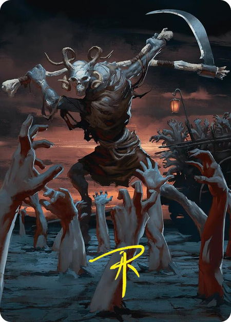 Abyssal Harvester Art Card (34/54) (Gold-Stamped Signature) trading card from Art Series: Foundations Abyssal Harvester Art Card (34/54) (Gold-Stamped Signature) - Art Series: Foundations Magic: The Gathering trading card