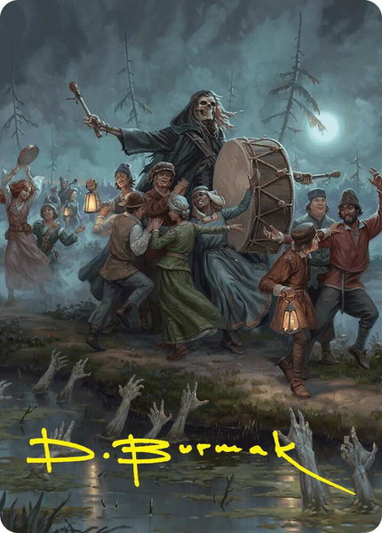Blasphemous Edict Art Card (35/54) (Gold-Stamped Signature) - Art Series: Foundations Magic: The Gathering trading card